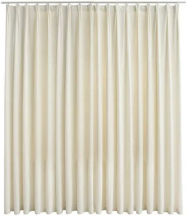 vidaXL Zasłona zaciemniająca z haczykami, aksamit, kremowa, 290x245 cm - Akcesoria do wystroju okien - miniaturka - grafika 2