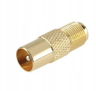 Wtyk Tv męski złoty do gniazd, tunerów Tv / Rf In - Akcesoria TV-SAT - miniaturka - grafika 5