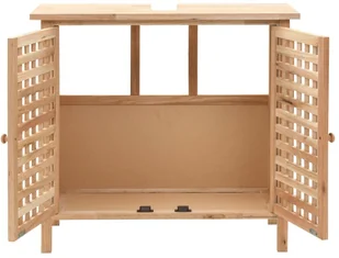 vidaXL Szafka pod umywalkę z drewna orzecha włoskiego, 66 x 29 x 61 cm - Szafki łazienkowe - miniaturka - grafika 4