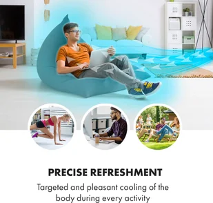 Klarstein Klarstein Cooler Rush, wentylator/chłodnica powietrza, 5,5 l, 45 W, pilot, 5 x pakiet lodowy ACO4-CoolerRushW - Klimatory - miniaturka - grafika 4