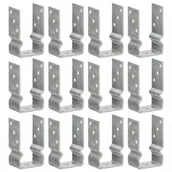 Kotwy - Vida Kotwy do słupków 12 szt. srebrne 8 x 6 x 15 cm stal V-145331 - miniaturka - grafika 1