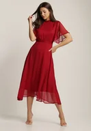 Sukienki - Bordowa Sukienka Syrissis - miniaturka - grafika 1