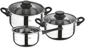 Zestawy garnków i patelni - San Ignacio San ignacio q1875  zestaw garnków, 5-częściowy, 27 cm, w kolorze srebrnym SG-8050 - miniaturka - grafika 1