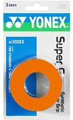 Tenis stołowy - Yonex Overgrip Super Grap owijka, 3 sztuki, pomarańczowa, STANDARD AC102EX-orange - miniaturka - grafika 1