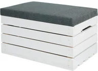 Biała Sosnowa Skrzynia Z Siedziskiem 38 Kolorów B2-T11