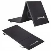 Maty do ćwiczeń - SPRINGOS Składana mata do ćwiczeń czarna 180cm FA0060 - miniaturka - grafika 1