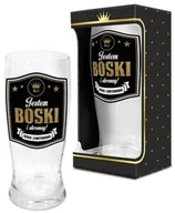Szklanki - Pigmejka GOLD Szklanka do piwa, 500 ml ""Jestem boski"" - miniaturka - grafika 1