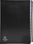 Teczki i skoroszyty - Exacompta Exacompta 621265E Premium teczka segregująca Ordonator A4 z twardą okładką i 26 przegródkami oraz kartami A-Z, z tworzywa sztucznego z efektem szkła powiększającego, niebieska 621265E - miniaturka - grafika 1