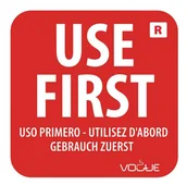 Opakowania gastronomiczne - Vogue Naklejka "Use First" | 1000 szt. E149 - miniaturka - grafika 1