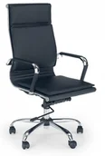 Fotele i krzesła biurowe - Halmar Fotel biurowy obrotowy MANTUS czarny eko skóra - miniaturka - grafika 1