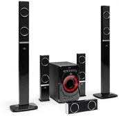 Głośniki i kolumny - Auna Areal 825 5.1 system głośników 200 W RMS BT USB SD AUX pilot zdalnego sterowania H7931+ T1026 - miniaturka - grafika 1