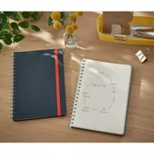 Notesy i bloczki - Leitz Kołonotatnik B5/80 KARTEK 100g COSY twarda oprawa szary aksamitny /44840089/ ES1486-5 - miniaturka - grafika 1