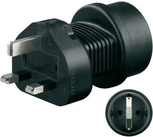 Goobay gniazdo ze stykiem ochronnym do wtyczki UK/England adapter sieciowy adapter podróżny, 1 sztuki, 95307 95307 - Kostki, złączki, wtyczki - miniaturka - grafika 2