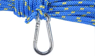 Vorel Lina kominiarska pleciona 6mm 10m z karabińczykiem 73021 - Kominy i akcesoria - miniaturka - grafika 2