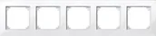 Klawisze i ramki - Merten 515519 m-Plan ramek, 5-krotnie, biel polarna połyskująca - miniaturka - grafika 1