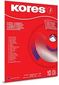 Kalki - Kores Kores Papier węglowy, niebieski, do pisma ręcznego, 21 x 29,7 cm, teczka 10 arkuszy 79086 - miniaturka - grafika 1