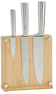 Akcesoria do sztućców - Relaxdays bambus blok noży ze szklanymi, kwadratowy blok kuchenny do noży 8, 20 X 20 noży do multimediów bez świeczek, naturalny 10022160 - miniaturka - grafika 1