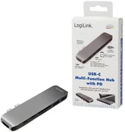 Huby USB - LogiLink Hub wielofunkcyjny USB-C UA0302 7 w 1 PD aluminium UA0302 - miniaturka - grafika 1
