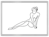 Plakaty - Dekoria Dekoria Plakat Figure Line II 50 x 40 cm Ramka Srebrna 221B-000-38 - miniaturka - grafika 1