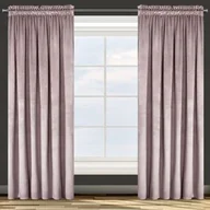 Zasłony - Eurofirany Zasłona welwetowa Rosa na taśmie 140x300 Pudrowa ex-z-rosa-pudr-140x300-t - miniaturka - grafika 1