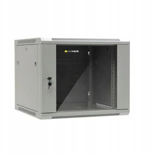 NetRack szafa wisząca 19 9U/600x600mm popiel drzwi szklane otwierane boki (019-090-66-021) - Szafy rack - miniaturka - grafika 2