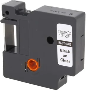 Dymo Zamiennik taśmy D1 45010 12mm przeźroczysta/czarny - Etykiety do drukarek - miniaturka - grafika 2
