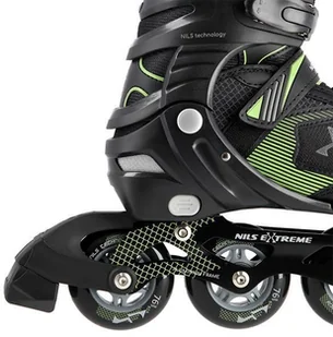 Nils Extreme NA9080 CZARNO/ZIELONE ROZM M (35-38) ŁYŻWOROLKI EXTREME - Rolki - miniaturka - grafika 7