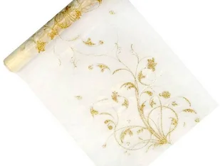 Organza z nadrukiem kremowy 0.36 x 9m 1szt ORD3-079 - Pasmanteria Organza z nadrukiem kremowy 0.36 x 9m 1szt ORD3-079 - Pasmanteria - miniaturka - grafika 4