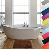 Dywaniki łazienkowe - MSV dywanik łazienkowy Kiesel kamienia, czekoladowobrązowy, 40 x 60 cm 141068 - miniaturka - grafika 1