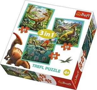 Trefl Puzzle 3w1 - Niezwykły świat dinozaurów GXP-645298 - Puzzle - miniaturka - grafika 3
