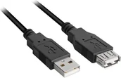 Kable USB - Sharkoon Kabel USB USB 2.0 przedłużacz black0.5 m - 4044951015399 - miniaturka - grafika 1