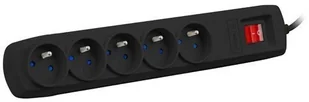 Natec Listwa przeciwprzepięciowa Bercy 400 3m (5 gniazd) Czarna NSP-1714 - Listwy zasilające Natec Listwa przeciwprzepięciowa Bercy 400 3m (5 gniazd) Czarna NSP-1714 - Listwy zasilające - miniaturka - grafika 3