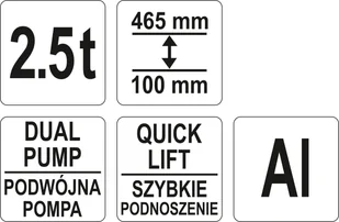 Yato ALUMINIOWY DWUTŁOKOWY PODNOŚNIK SAMOCHODOWY 2,5T YT-17205 - Podnośniki - miniaturka - grafika 3