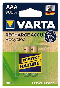 Varta Rechargeable ACCU Recycled AAA 800 mAh 2 szt 56813101402 - Ładowarki i akumulatory - miniaturka - grafika 2