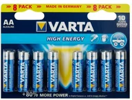 Baterie i akcesoria - Varta Bateria High Energy AA 8 szt. - miniaturka - grafika 1