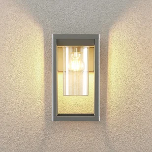 Lindby Lindby Estami kinkiet zewnętrzny, srebrnoszary - Lampy ogrodowe - miniaturka - grafika 4