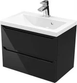 Szafki łazienkowe - Furni Szafka z Umywalką ETHOS 60 cm BLACK ETHC UM 60 - miniaturka - grafika 1