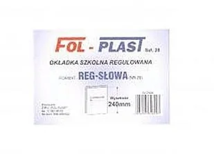 Fol-Plast okładki Okładka szkolna Słowa regulowana nr20 240x335mm OK33FP - Dyplomy i okładki - miniaturka - grafika 3