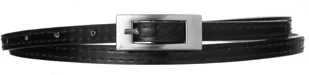 Cavaldi 4U Damski pasek skórzany wąski czarny - Paski - miniaturka - grafika 3