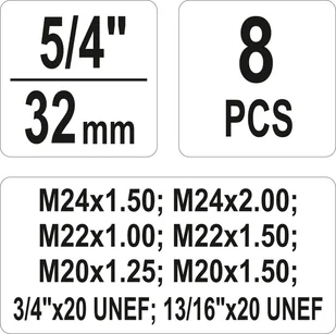 Yato ZESTAW DO NAPRAWY GWINTÓW PÓŁOSI NAPĘDOWYCH 8 CZ YT-17695 ZYSKAJ RABAT 30 ZŁ YT-17695 - Narzędzia warsztatowe - miniaturka - grafika 5