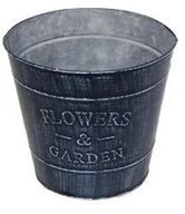 Donice - Flower TAJEMNICZY OGRÓD Osłonka metalowa 16 cm czarna - miniaturka - grafika 1