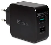 Akcesoria do tabletów i e-booków - Fantec QC3-A21 Quick Charge 3.0 ładowarka i 2 X portami USB o mocy 30 W Czarny QC3-A21 - miniaturka - grafika 1