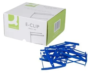 Q-Connect Klipsy archiwizacyjne E-Clip, grubość pliku max. 7cm, niebieski KF0228 - Spinacze i klipsy do papieru - miniaturka - grafika 5