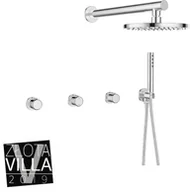 Baterie podtynkowe - Laveo Laveo Pretto bateria natryskowa podtynkowa z zestawem chrom BAO 004P BAO 004P - miniaturka - grafika 1