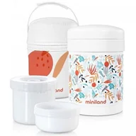 Termosy - Miniland Termos z 2 pojemnikami hermetycznymi na jedzenie - śródziemnomorski ML89349 N04/2020 - miniaturka - grafika 1