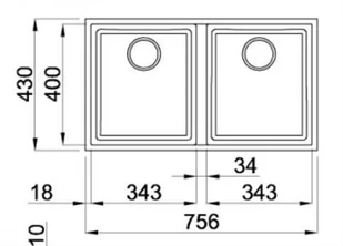 Elleci QUADRA 350 GRANITEK BIANCO TITANO BSO LGQ35068BSO - Zlewozmywaki - miniaturka - grafika 3