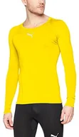 Gadżety dla kibiców - Puma męska ligi Base Layer Tee LS Shirt, żółty, xl 655920 06 - miniaturka - grafika 1