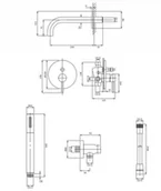 Zestawy prysznicowe - Omnires Y Zestaw wannowo-prysznicowy podtynkowy grafit SYSYW01GR - miniaturka - grafika 1