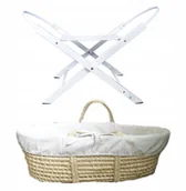 Łóżeczka i kojce - Ahojbaby Kosz Mojżesza, Stojak, Wyściółka, Materac - miniaturka - grafika 1