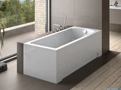 Wanny z hydromasażem - Besco Shea 150x70 wanna prostokątna + obudowa + syfon #WAS-150-PK/#OAP-150-UNI/19975 - miniaturka - grafika 1